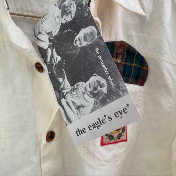 Vintage NWT The Eagle’s Eye long sleeve kids boys girl patch button down shirt - Picture 5 of 13